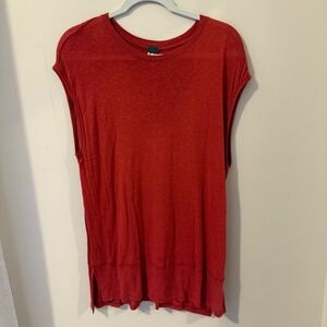 We The Free‎ People Red Sleeveless Top Tunic Blouse XS